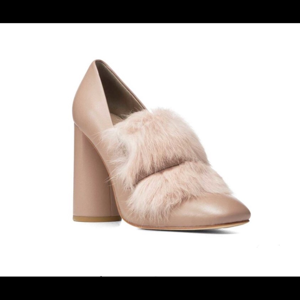 Faune Nappa Fur Pump by Donald J. Pliner 8.5 NWT